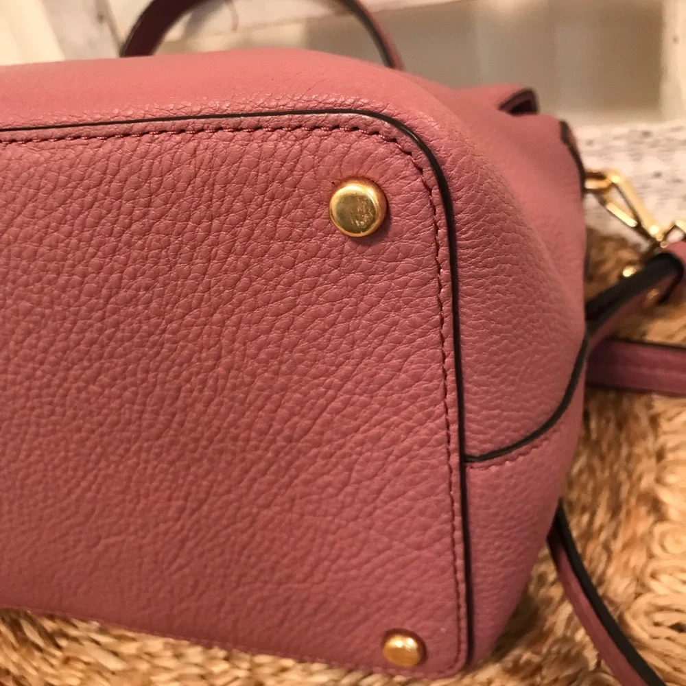 Kate Spade James Street Sparrow Satchel in Mauve Pebbled Leather